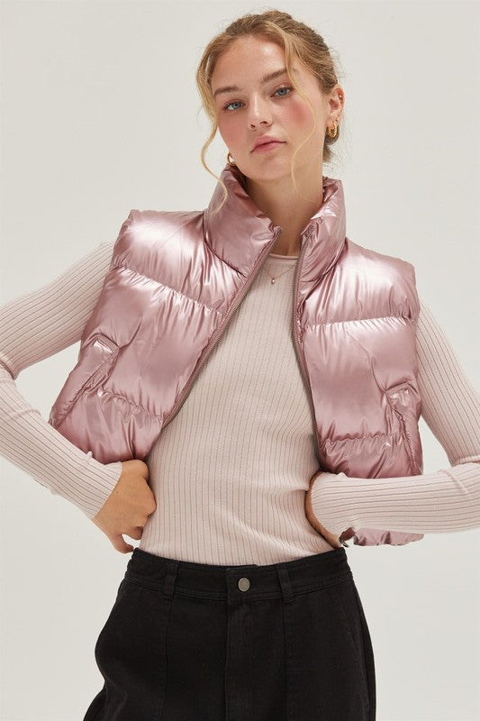 Metallic Puff Vest SALE