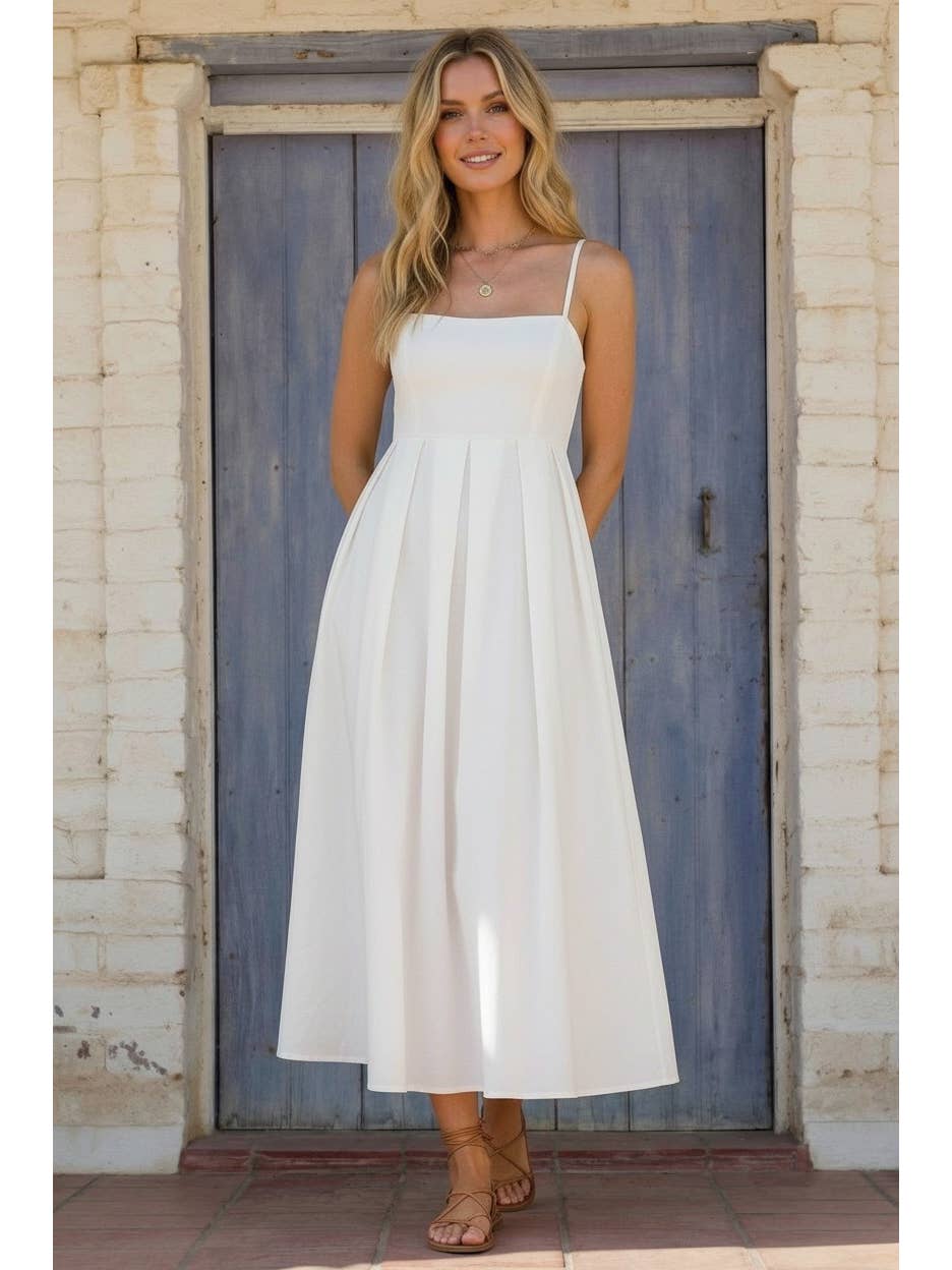 Linen Tie Back Dress