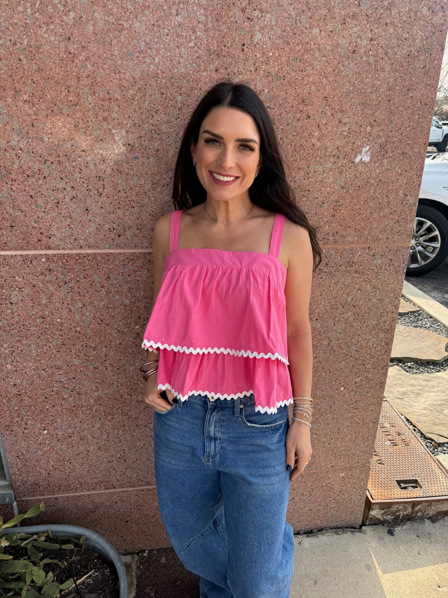 Catie Scallop Trim Top