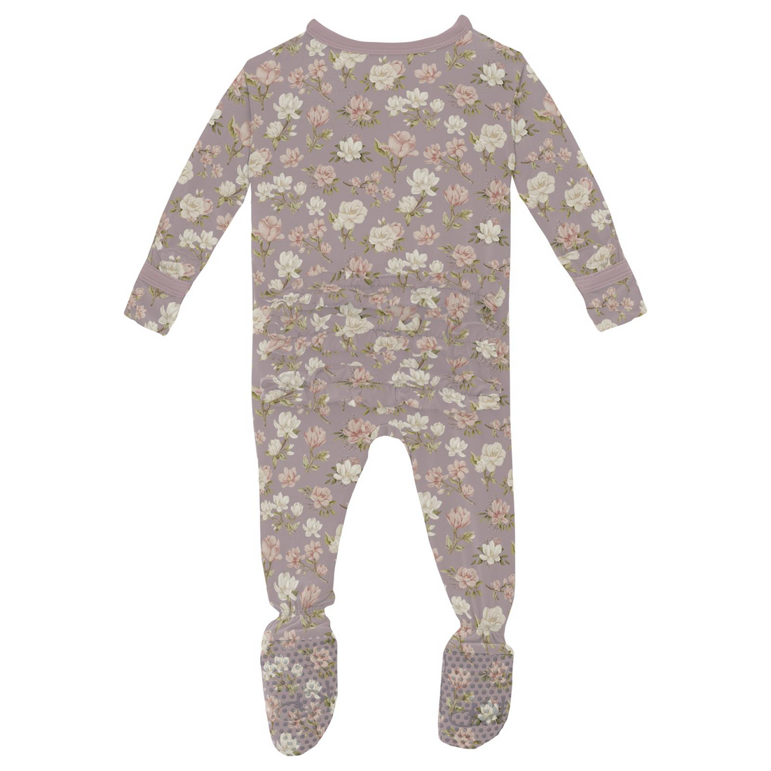 Sweet Pea Spring Floral Zipper Footie
