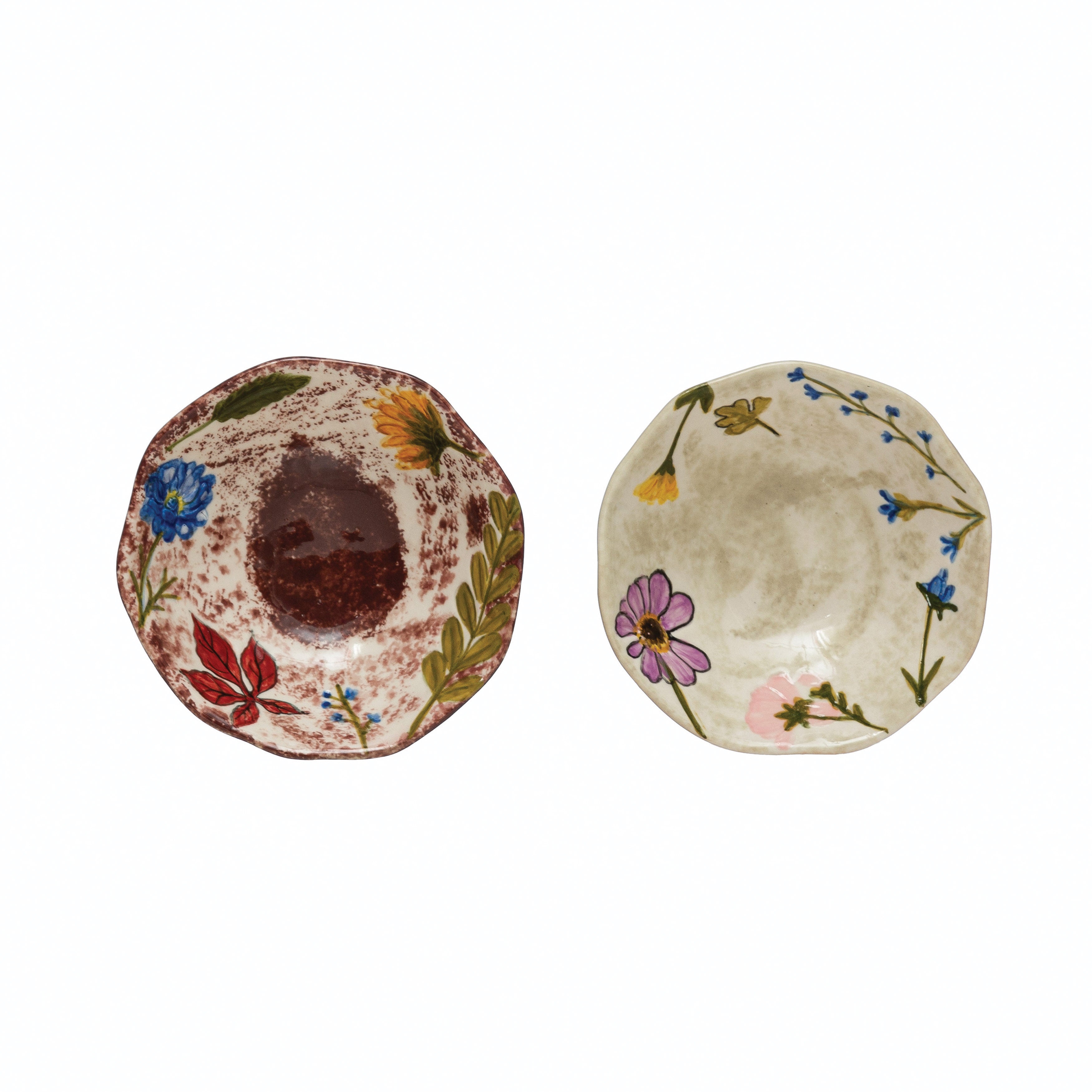 Hand-Painted Stoneware Dish