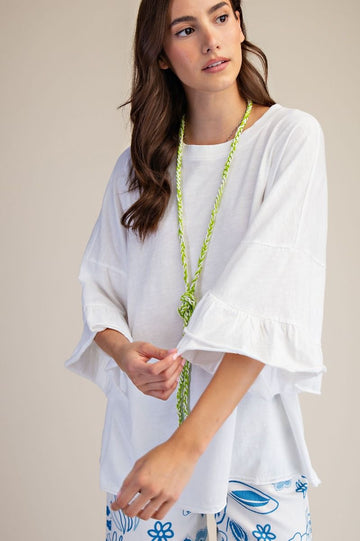 Cadence Ruffle Sleeve Top