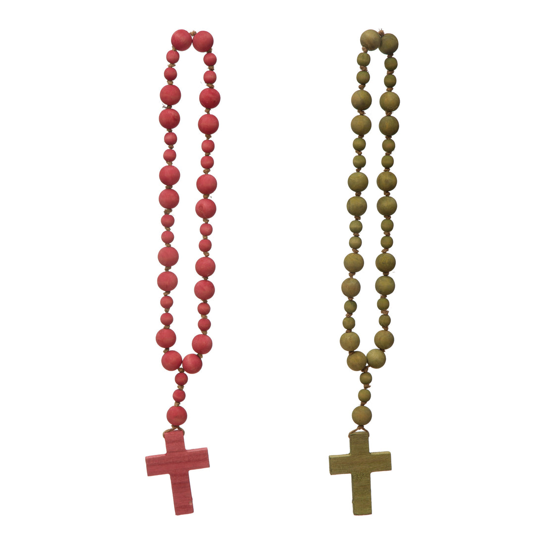 Colored Wood Bead Rosary