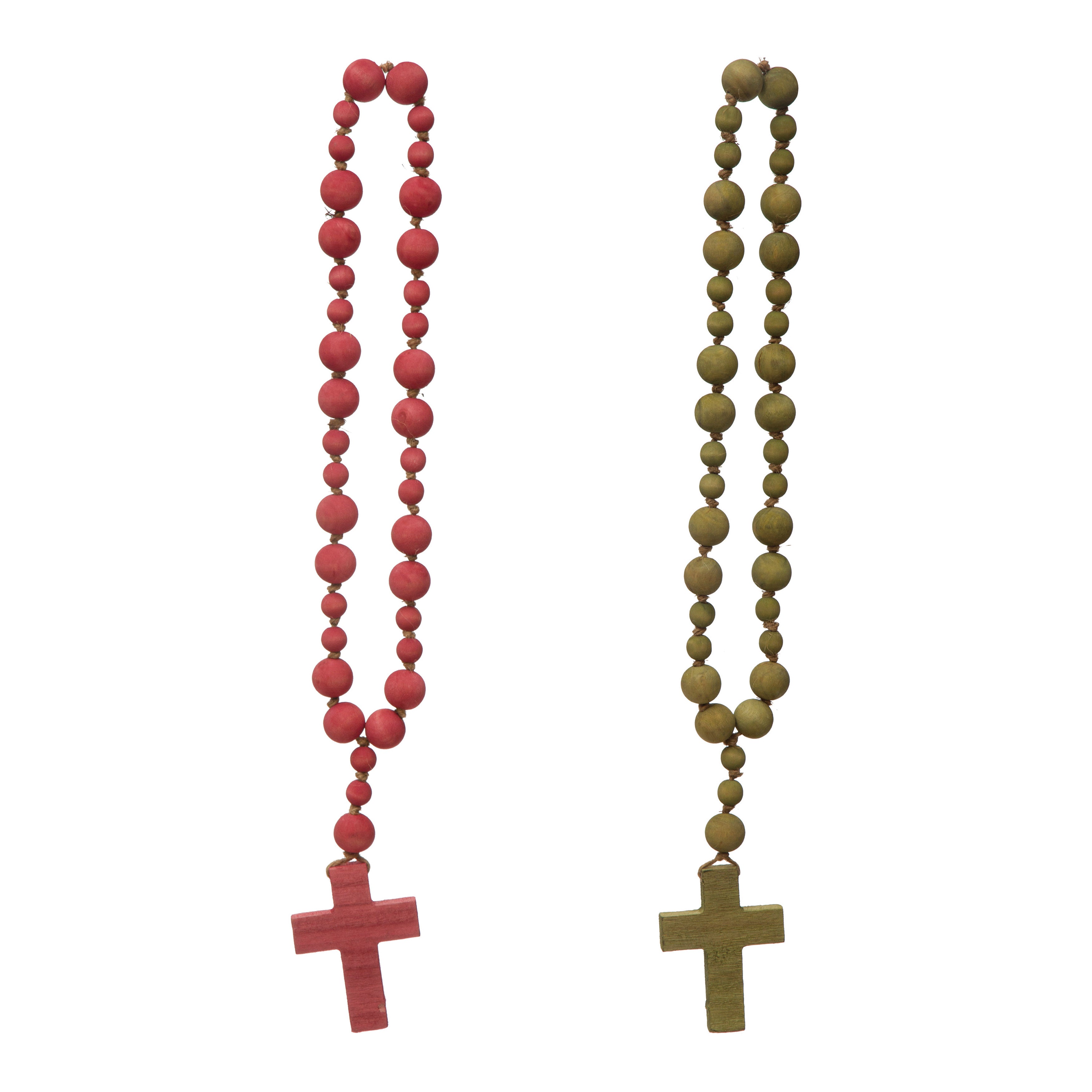 Colored Wood Bead Rosary